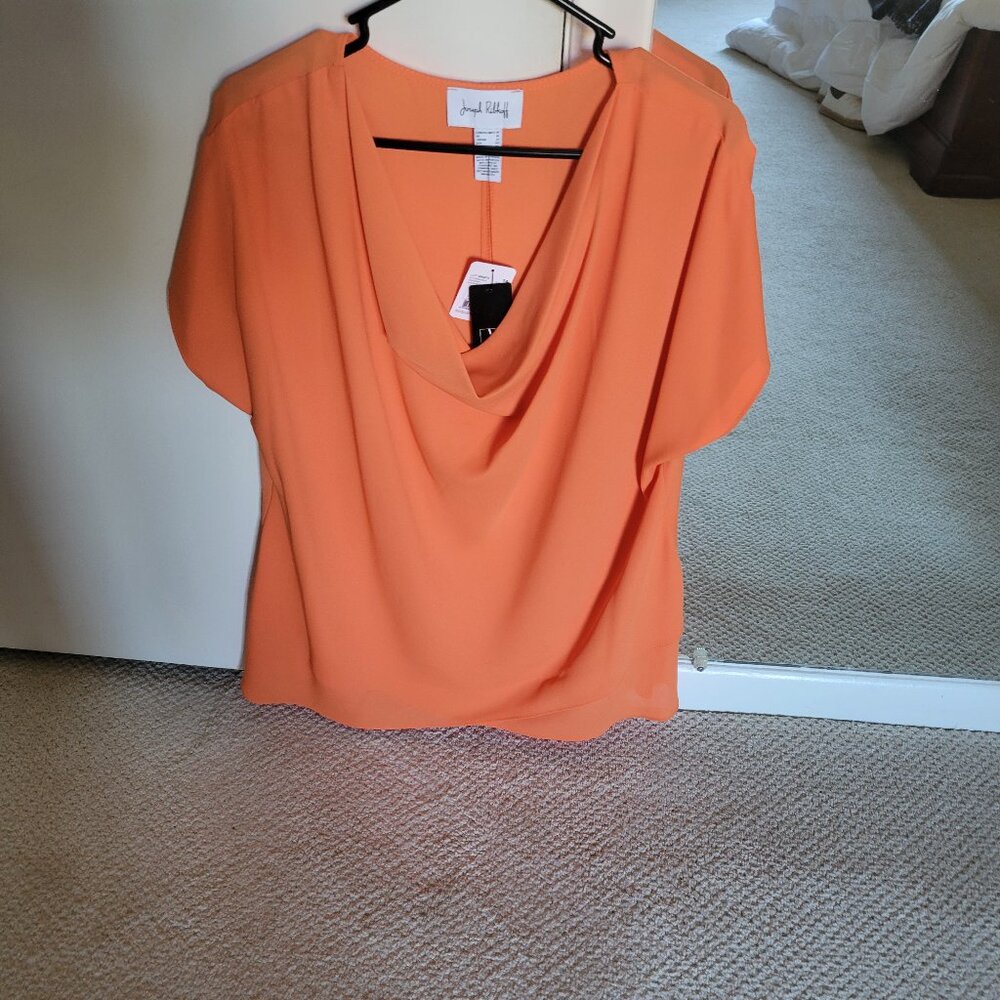 Joseph Ribkoff orange/cantelope shirt, new
